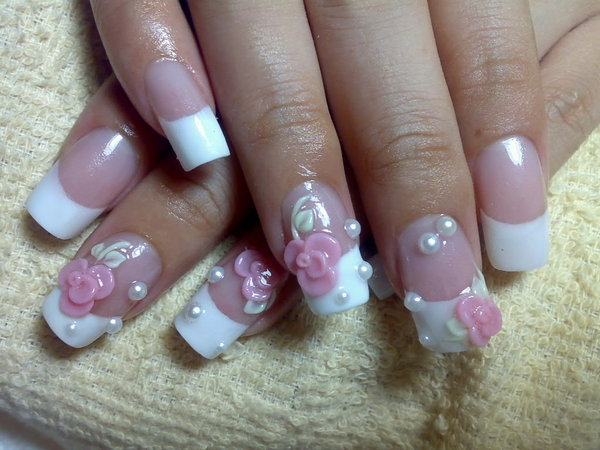 flower designs for nails. Often clients have these nails